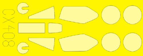 Eduard EDCX408 1:72 BAC/EE Lightning F.6 canopy frame paint mask