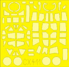 Eduard EDCX411 1:72 Dornier Do-17Z canopy frame paint mask