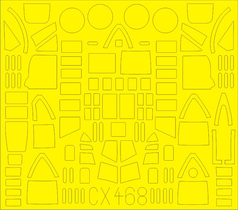 Eduard EDCX468 1:72 Armstrong-Whitworth Whitley Mk.VII canopy frame paint mask