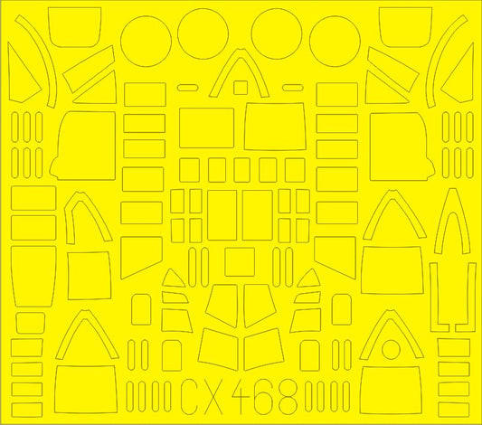 Eduard EDCX468 1:72 Armstrong-Whitworth Whitley Mk.VII canopy frame paint mask