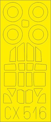 Eduard EDCX516 1:72 Kawasaki Ki-61-Id Hien canopy frame paint mask