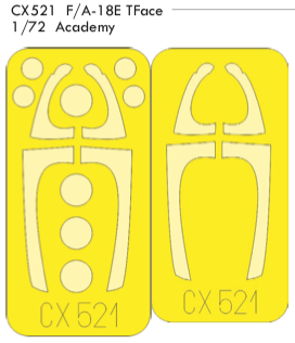 Eduard EDCX521 1:72 Boeing F/A-18E Hornet TFace canopy frame paint mask
