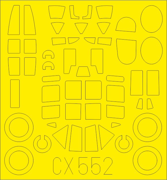 Eduard EDCX552 1:72 Petlyakov Pe-2 canopy frame paint mask
