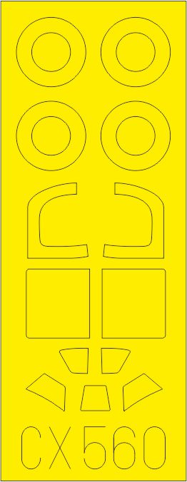 Eduard EDCX560 1:72 Yakovlev Yak-1b canopy frame paint mask