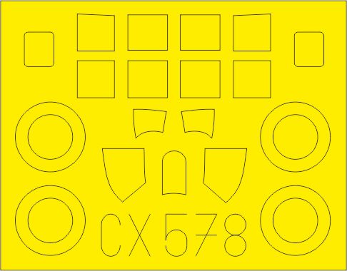 Eduard EDCX578 1:72 General-Motors FM-2 Wildcat canopy frame paint mask
