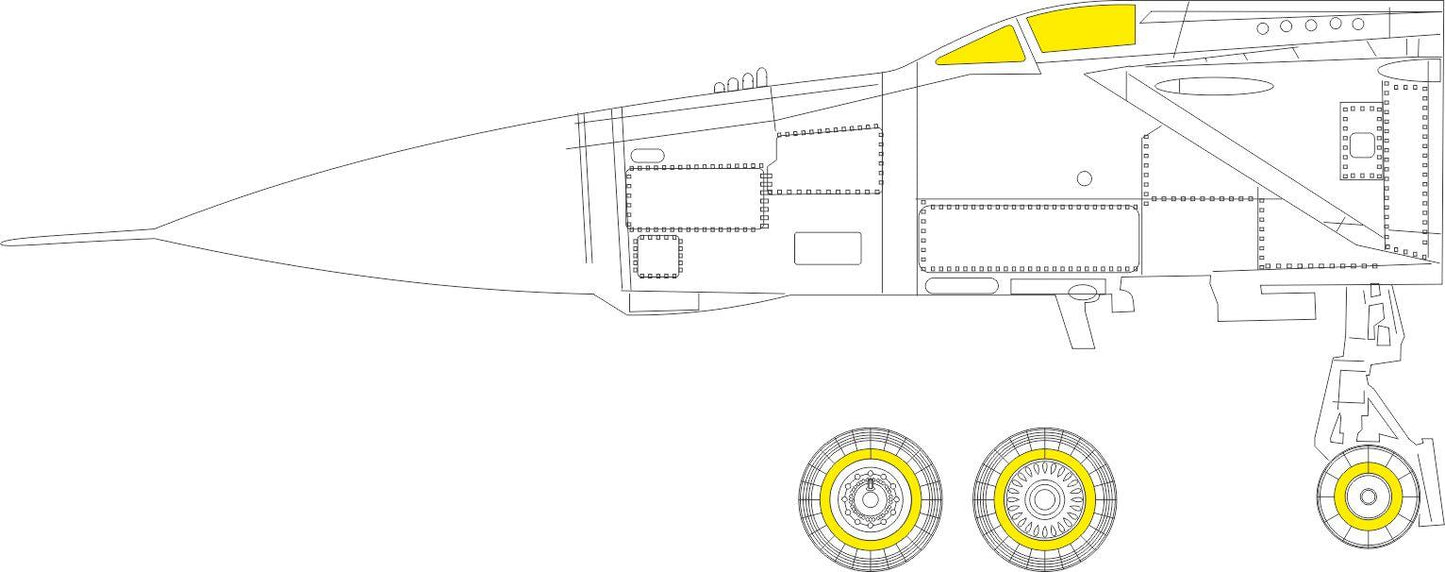 Eduard EDCX597 1:72 Mikoyan MiG-25PD canopy and wheel