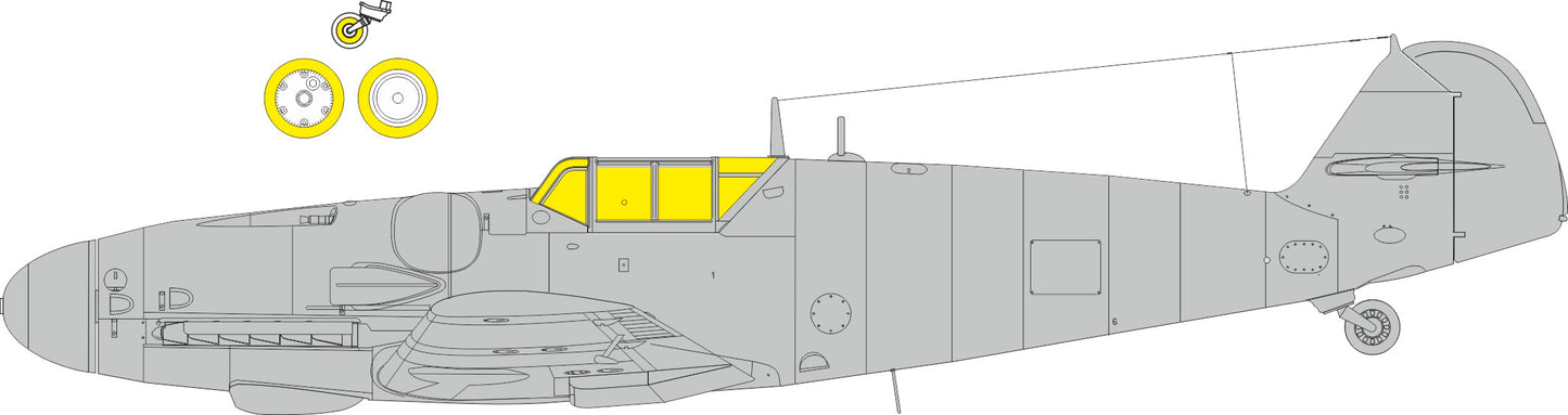 Eduard EDCX687 Messerschmitt Bf-109G-6 classic canopy 1:72