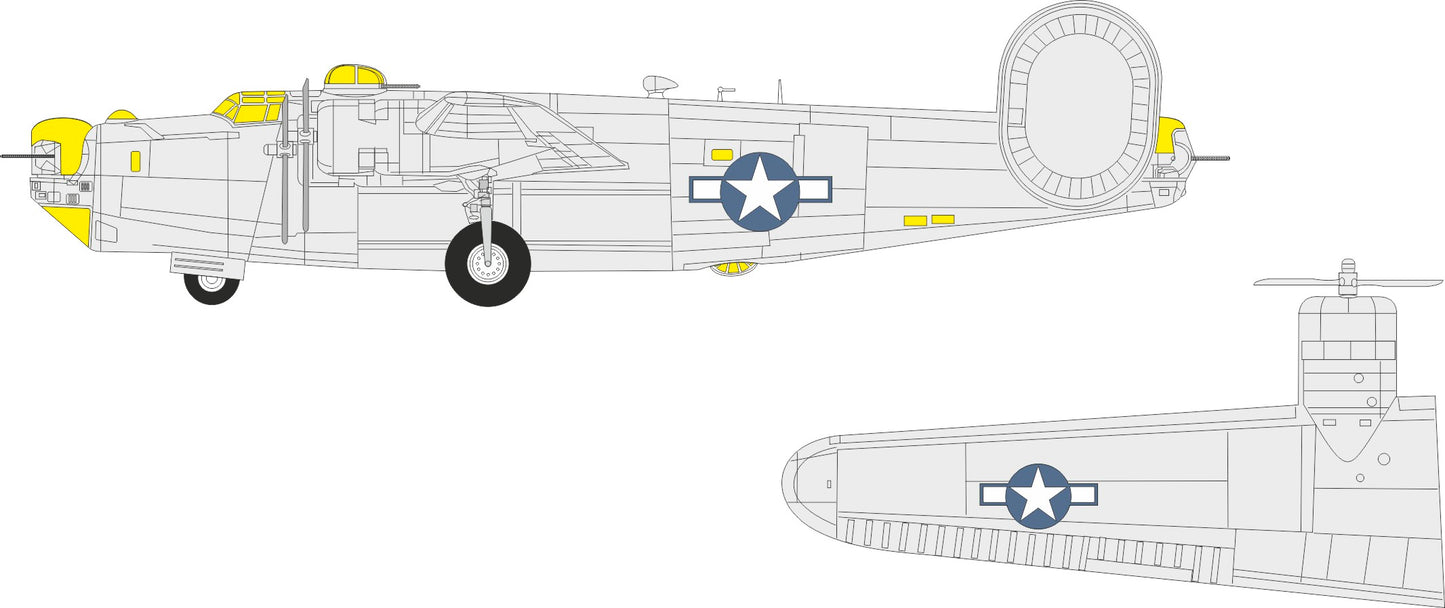 Eduard EDCX696 Consolidated B-24J Liberator US national insignia 1:72