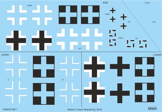 Eduard EDD48035 1:48 Messerschmitt Bf-109G-10 MTT / WNF national insignia