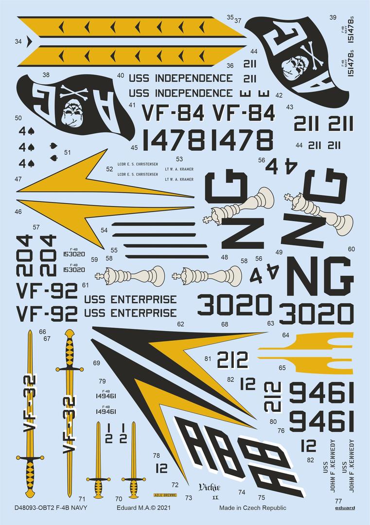 Eduard EDD48093 1:48 McDonnell F-4B Phantom NAVY