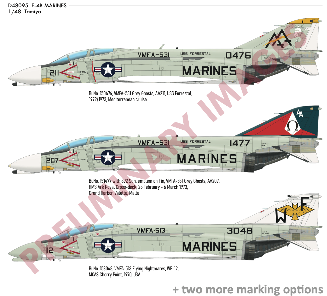 Eduard EDD48095 1:48 McDonnell F-4B Phantom MARINES