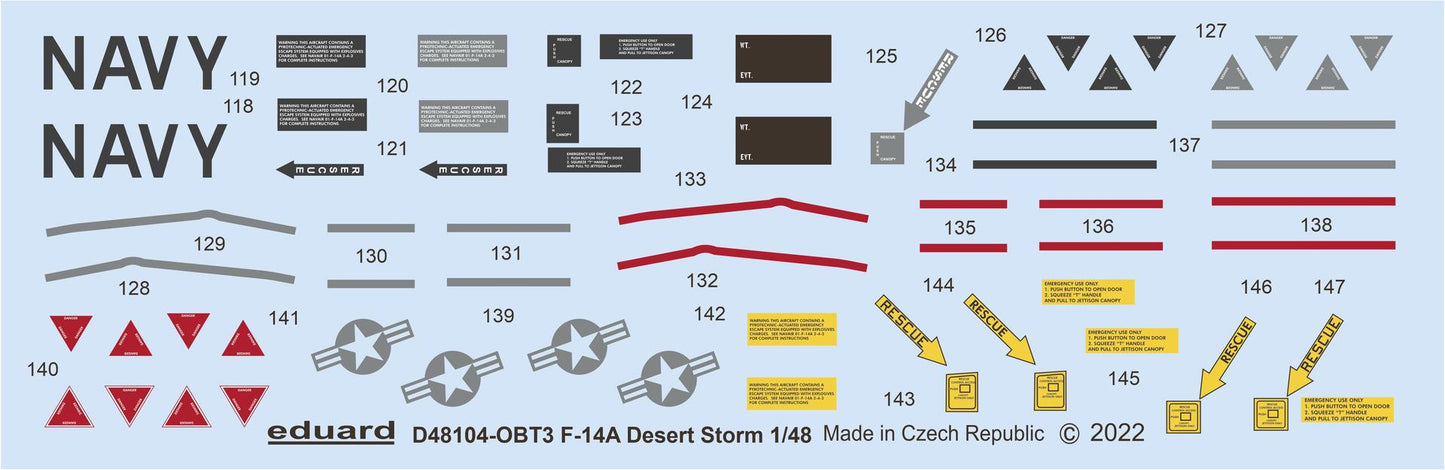 Eduard EDD48104 1:48 Grumman F-14A Tomcat Desert Storm