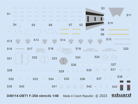 Eduard EDD48114 1:48 Lockheed-Martin F-35A stencils