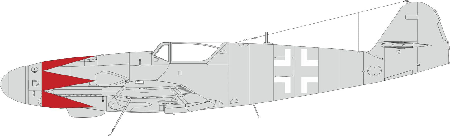 Eduard EDEX1010 1:48 Messerschmitt Bf-109K-4 tulip pattern & national insignia