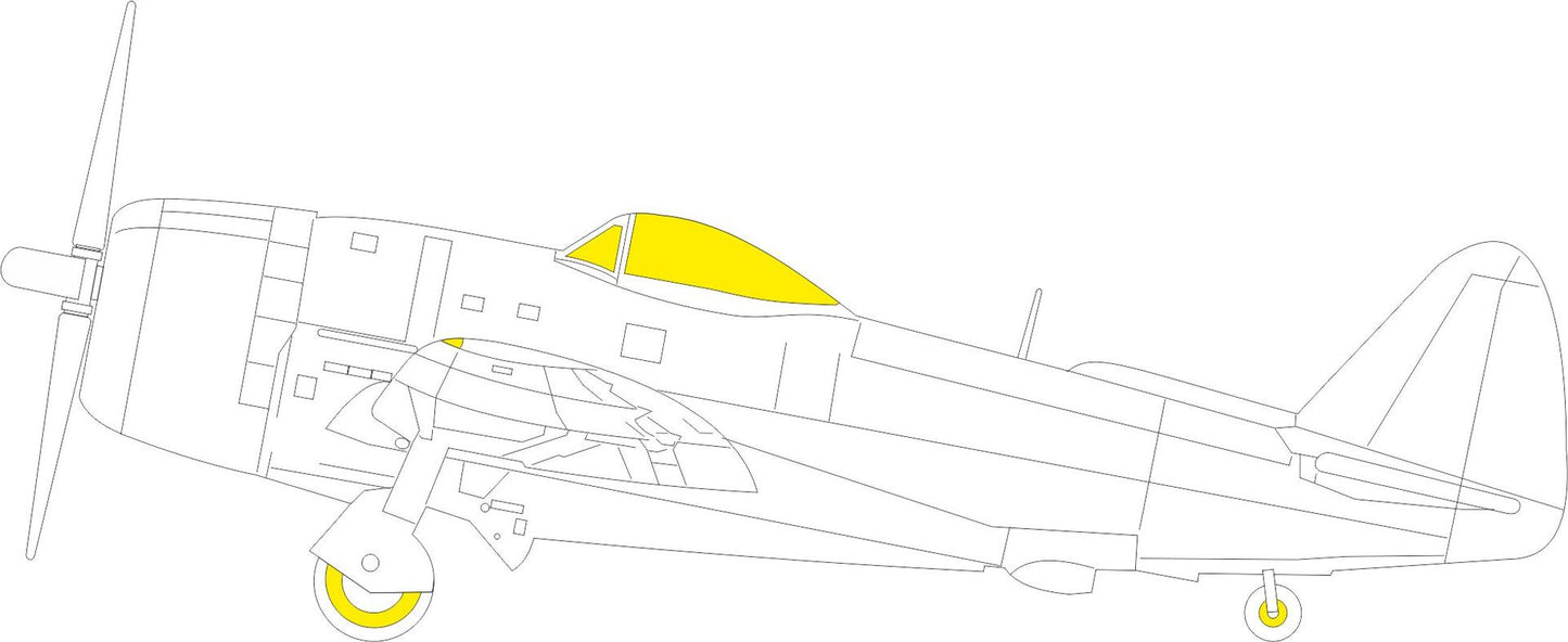 Eduard EDEX1025 Republic P-47D-30 Thunderbolt 1:48 canopy frame paint mask