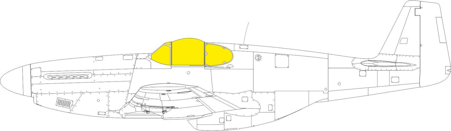 Eduard EDEX1037 1:48 P-51B/C Mustang Malcolm Hood TFace Mask