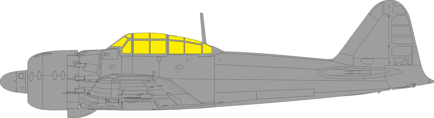Eduard EDEX1113 1:48 Mitsubishi A6M5 Zero TFace canopy frame paint mask