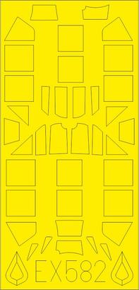 Eduard EDEX582 1:48 Messerschmitt Bf-109G classic TFace canopy frame paint mask