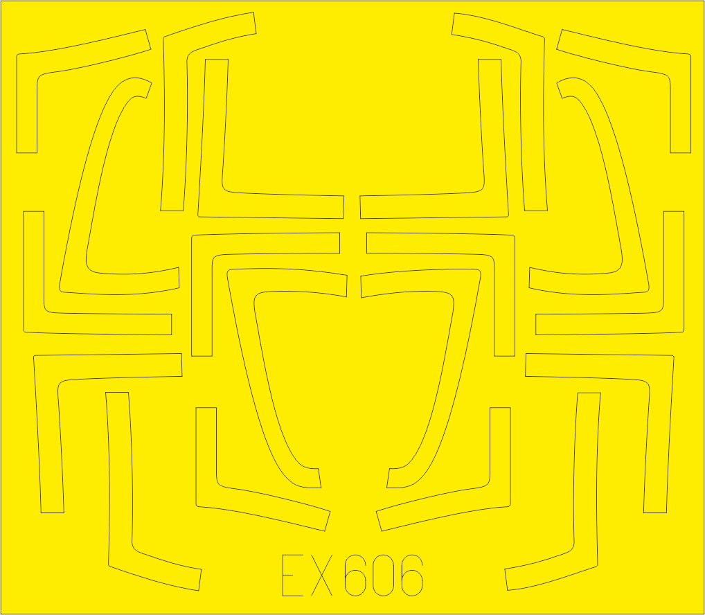 Eduard EDEX606 1:48 McDonnell-Douglas F/A-18B/D Hornet TFace canopy mask