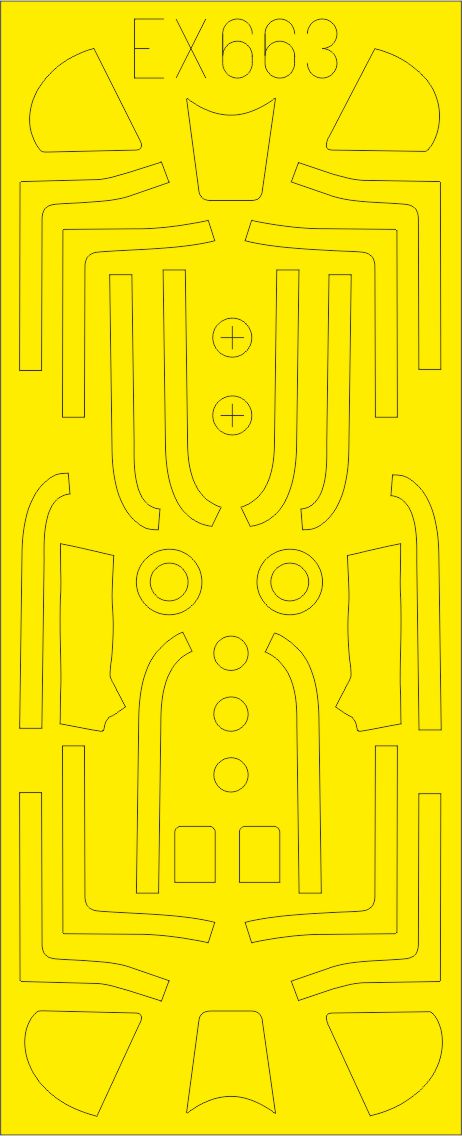 Eduard EDEX663 1:48 North-American P-51D-5 Mustang TFace canopy frame paint mask