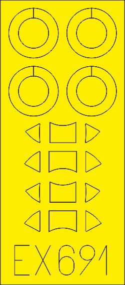 Eduard EDEX691 1:48 de Havilland DH.82a Tiger Moth canopy and wheel paint mask