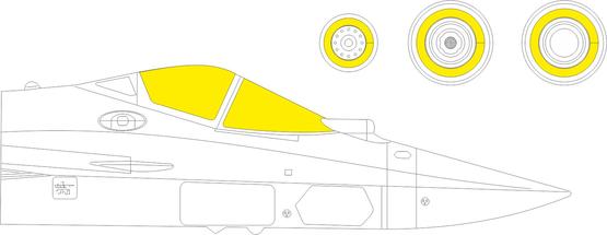 Eduard EDEX757 1:48 Sukhoi Su-57 Frazor wheels and canopy frame paint mask