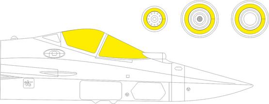 Eduard EDEX758 1:48 Sukhoi Su-57 Frazor wheels and TFace canopy frame paint mask