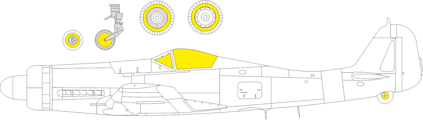 Eduard EDEX800 1:48 Focke-Wulf Fw-190D-11/13 TFace canopy frame paint mask