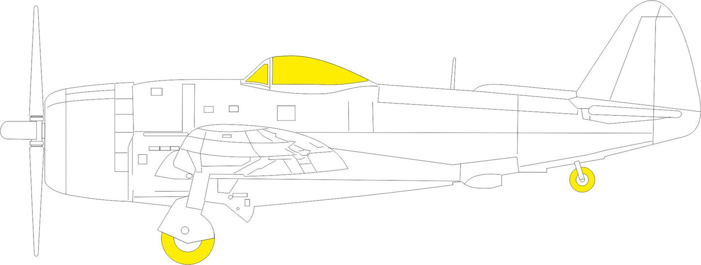 Eduard EDEX894 1:48 Republic P-47N Thunderbolt TFace canopy frame paint mask