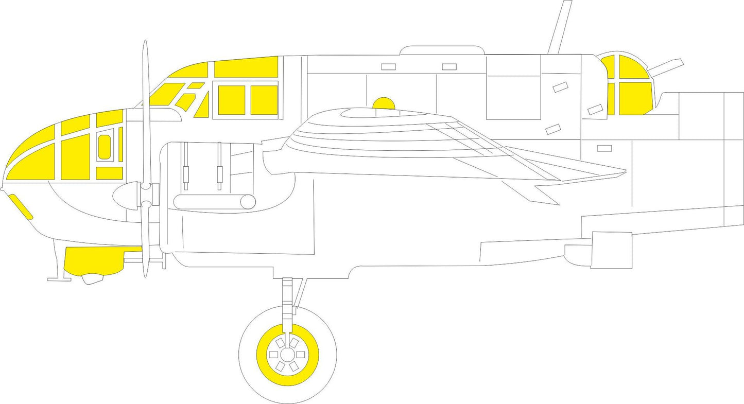 Eduard EDEX908 1:48 Bristol Beaufort Mk.I canopy frame paint mask