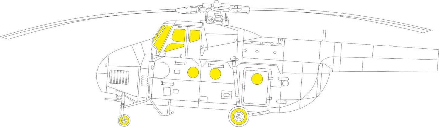 Eduard EDEX911 1:48 Mil Mi-4 TFace canopy frame paint mask
