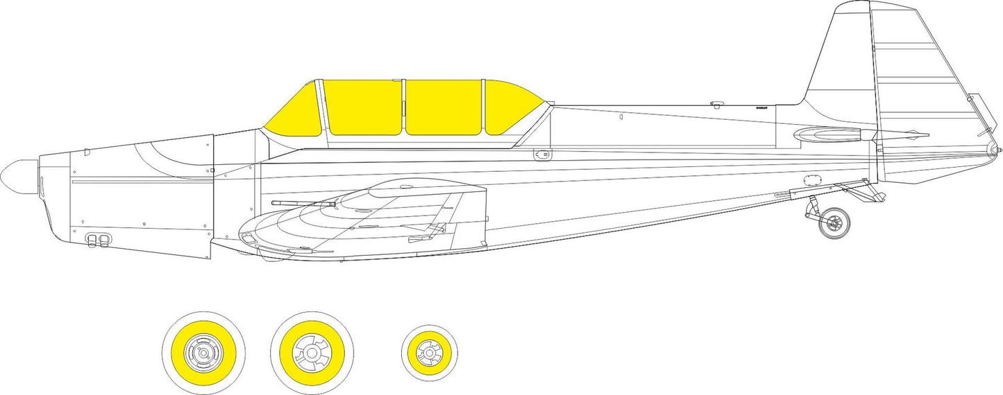 Eduard EDEX912 1:48 Zlin Z-326 TFace canopy frame paint mask