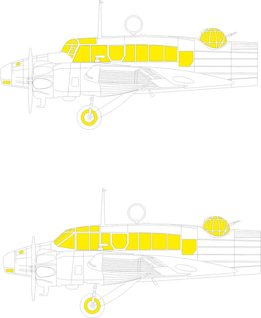 Eduard EDEX918 1:48 Avro Anson Mk.I TFace canopy frame paint mask