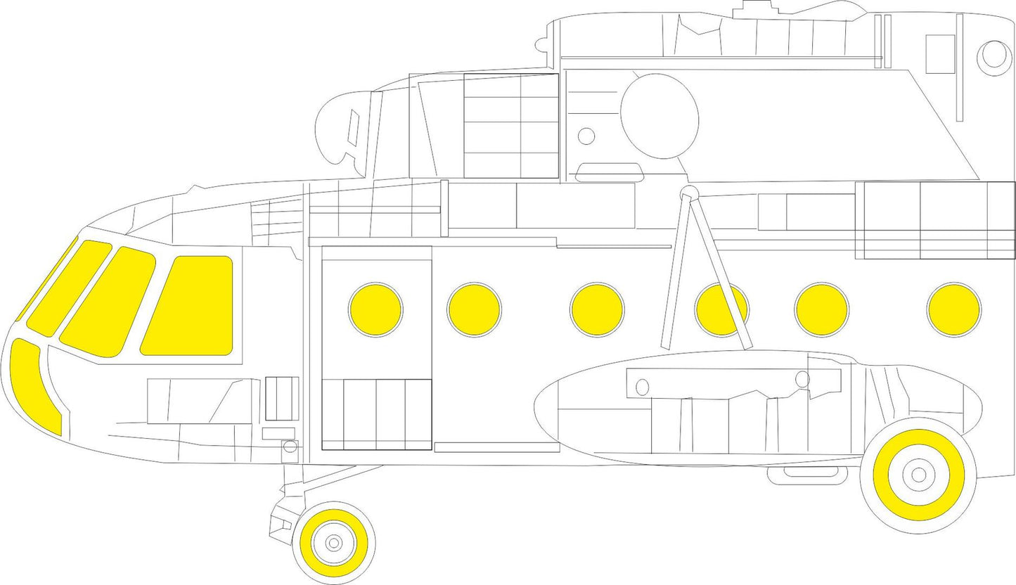 Eduard EDEX933 1:48 Mil Mi-8MT TFace canopy frame paint mask