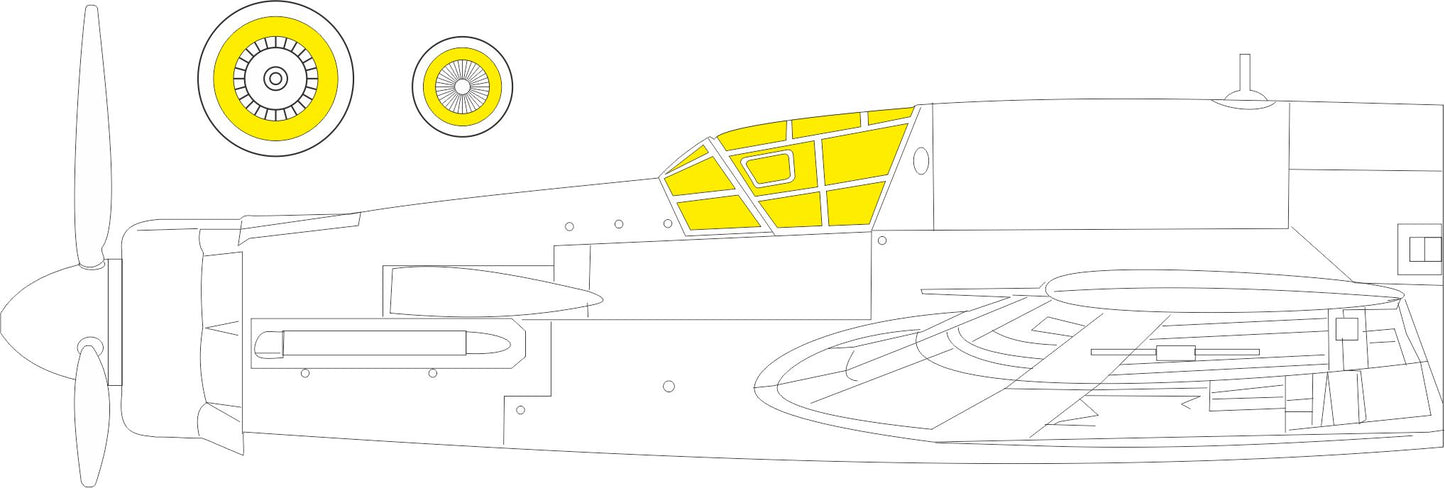Eduard EDEX946 1:48 Dornier Do-335A TFace canopy frame paint mask