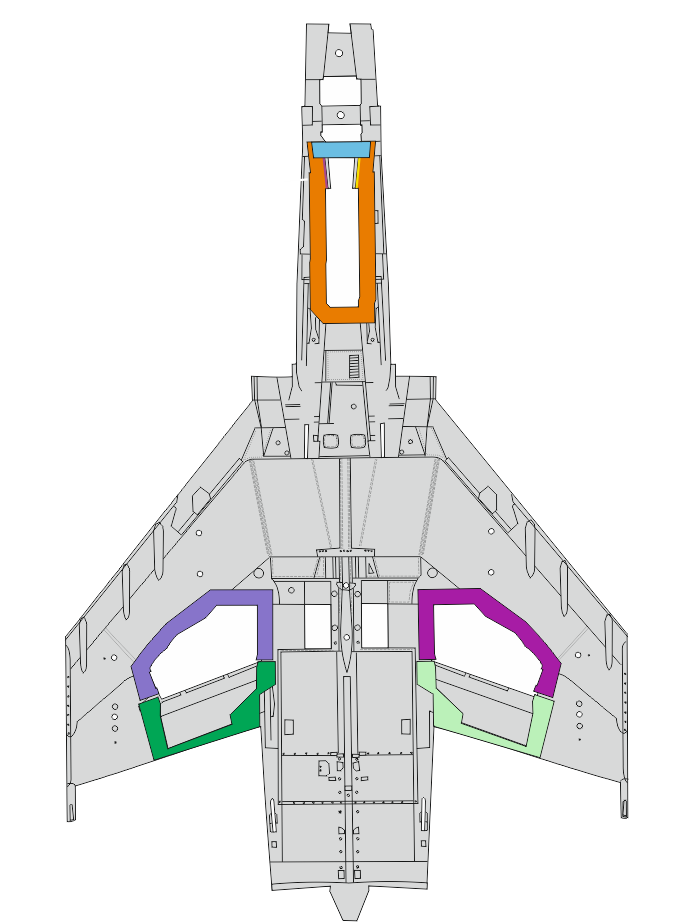 Eduard EDEX962 1:48 McDonnell F-4E Phantom wheel bays