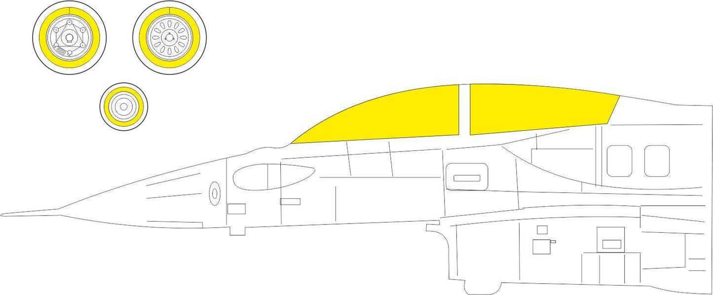 Eduard EDEX966 1:48 Lockheed-Martin F-16D Block 30/40/50 canopy frame paint mask
