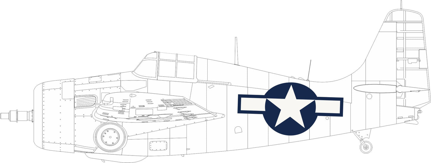 Eduard EDEX971 1:48 General-Motors FM-2 US national insignia