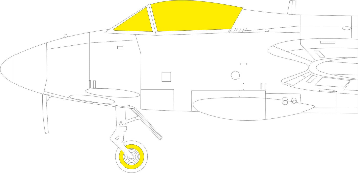 Eduard EDEX986 1:48 Hawker Hunter FGA.9/FR.10/GA.11 canopy frame paint mask