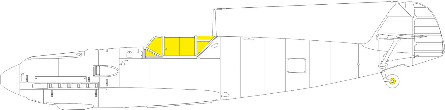 Eduard EDEX995 1:48 Messerschmitt Bf-109E-4 TFace canopy frame paint mask