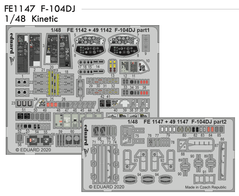 Eduard EDFE1147 1:48 Lockheed F-104DJ Starfighter