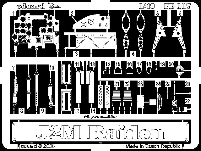Eduard EDFE117 1:48 Mitsubishi J2M Raiden
