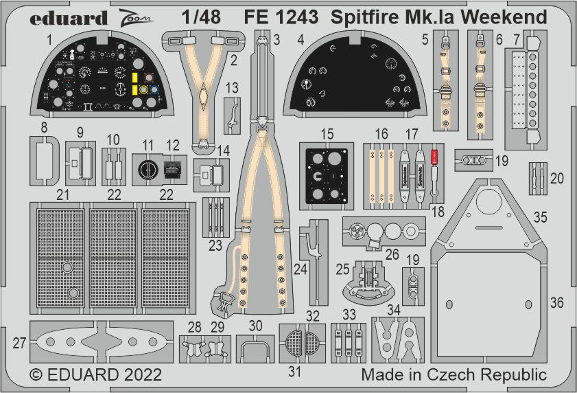 Eduard EDFE1243 1:48 Supermarine Spitfire Mk.Ia Weekend