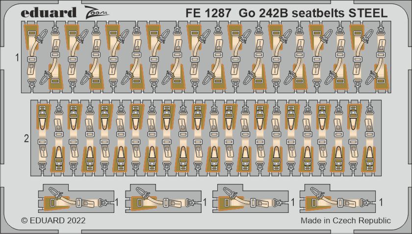Eduard EDFE1287 1:48 Gotha Go-242B seatbelts STEEL