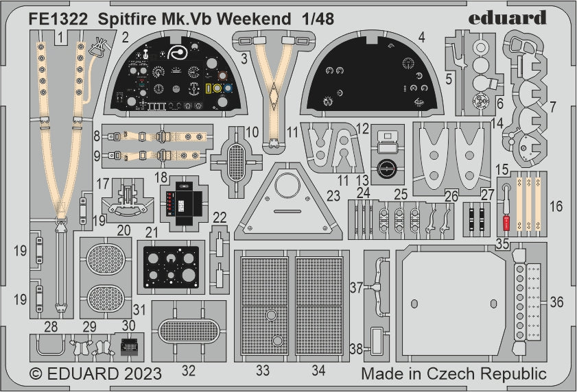 Eduard EDFE1322 1:48 Supermarine Spitfire Mk.Vb Weekend
