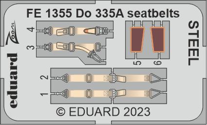 Eduard EDFE1355 1:48 Dornier Do-335A Pfeil seatbelts STEEL