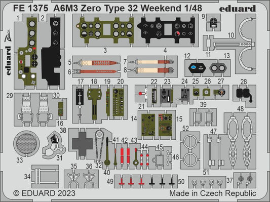 Eduard EDFE1375 1:48 Mitsubishi A6M3 Zero Type 32 Weekend