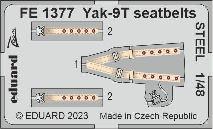 Eduard EDFE1377 1:48 Yakovlev Yak-9T seatbelts STEEL