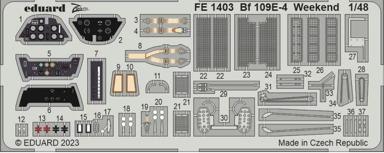 Eduard EDFE1403 1:48 Messerschmitt Bf-109E-4 Weekend