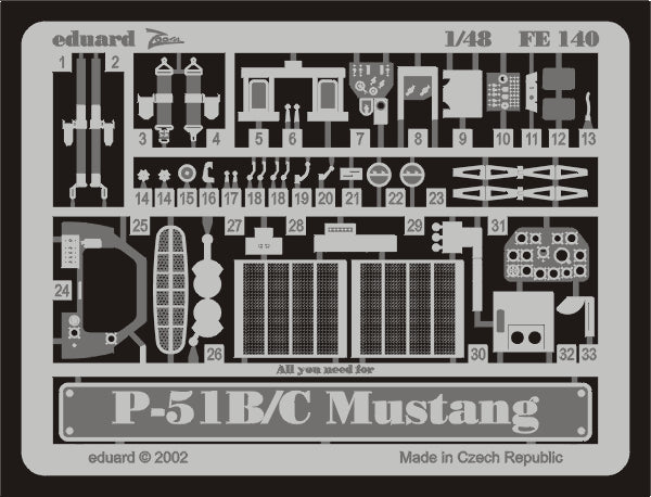 Eduard EDFE140 1:48 North-American P-51B/P-51C Mustang